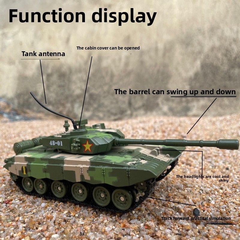 Leopard 2 M1A2 Militärmodell 1:48 Simulatioun Legierung Panzer China Typ 99B, Kaddosammlung Ornament_voghion.com
