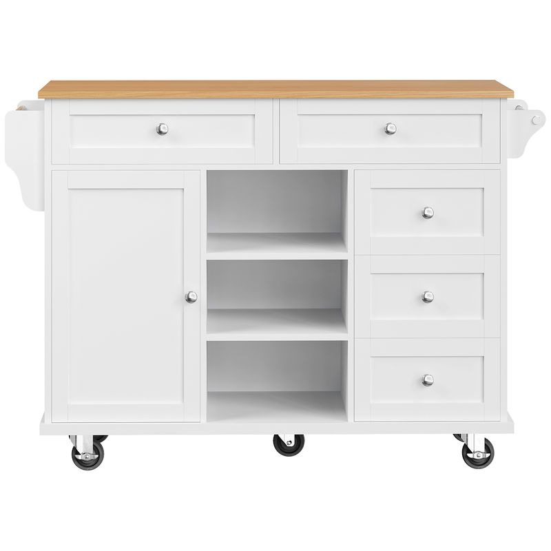 Speisewagen Weiß 134x92cm Mit Schubladen, Móviles Diseño para Cocina_voghion.com