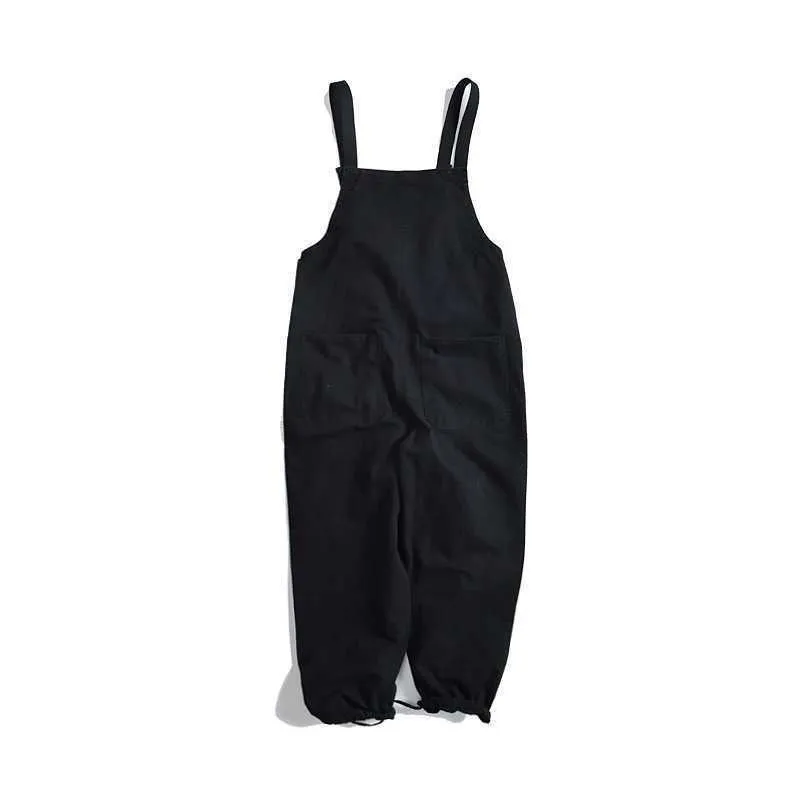 Men's Denim Pants American Retro Overalls Jumpsuit Men Fashion Letter Printing Solid Pockets Mens Loose Jeans T221102_voghion.com