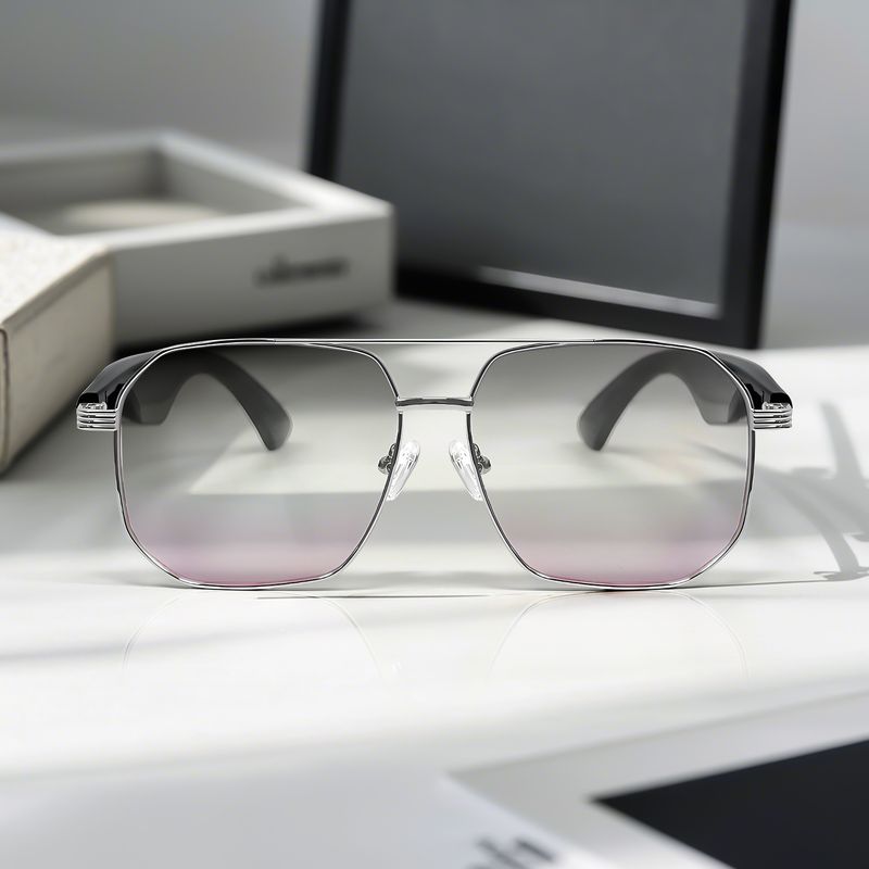 W100 AI Smart Glasses With Bluetooth, Audio Calls, Music Playback & AI Translation - Lightweight & Stylish For Business & Travel_voghion.com