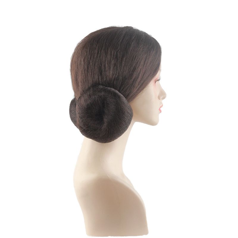 Star Wars Einteiliges Haarpaket Prinzessin Leia Cosplay Perücke Braun Doppelt Gehärtetes Kugelkopf Halloween Perücke_voghion.com