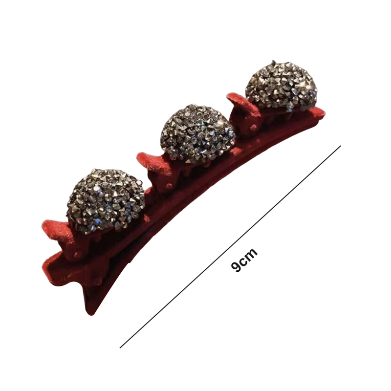 XinWq Rhinestone Heart Decor Elegantne juuksenõel Lint kahekihiline juuksenõel juukseklambrid juukseaksessuaarid_voghion.com