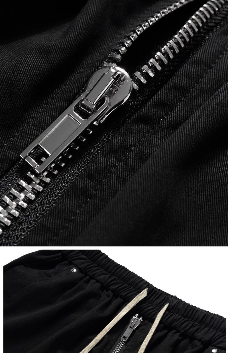 Dark Aesthetic Cargo Shorts For Men – High Waist, Side Pocket Utility Pants (Streetwear, Loose Fit, Drawstring, Gothic Style, M-XXXL)_voghion.com