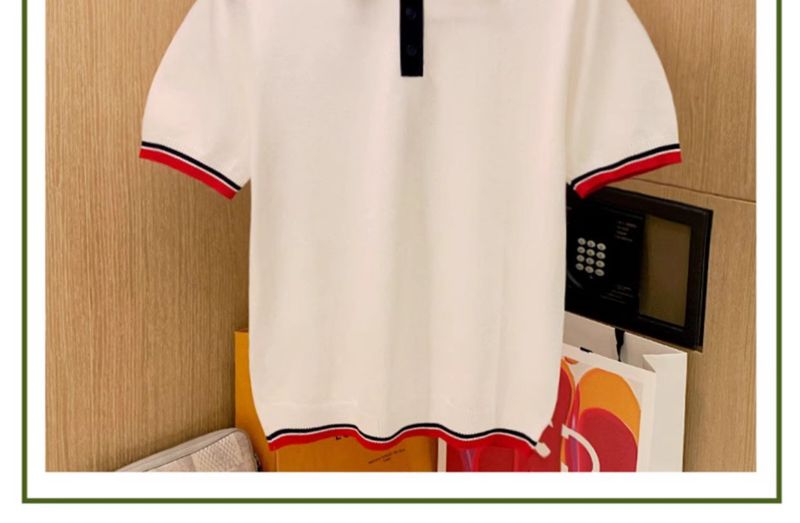 Men's Clothing men's fashion men's T shirt short sleeve summer leisure personality light luxury color matching knitted polo shirt men_voghion.com