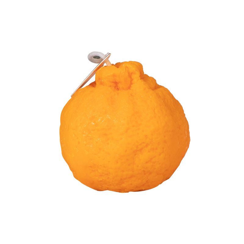 Vela de laranja artificial em formato de fruta, presente com fragrância feia e perfumada_voghion.com