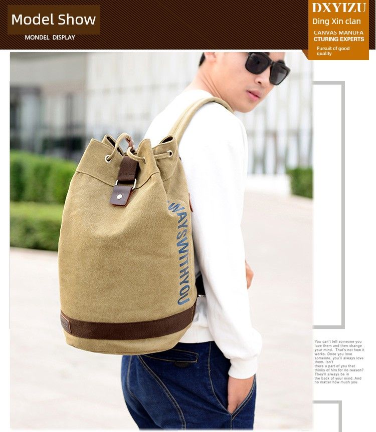 Leinwand Männer Rucksack Casual Minimalist Outdoor Fiess Rees Liicht a Grouss Kapazitéit Studenten Schoultasch Moud_voghion.com