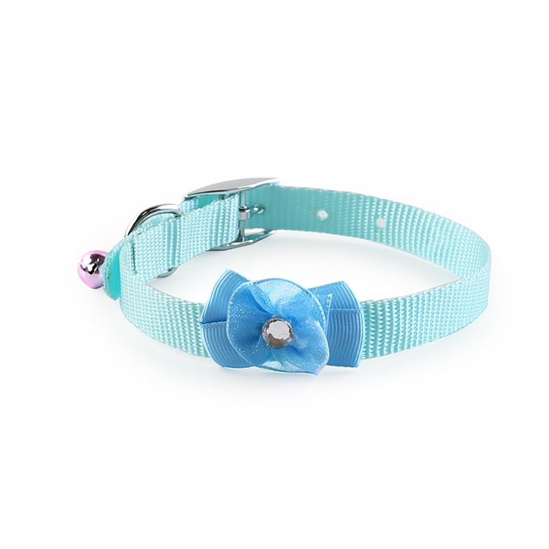 Hele Pet Solid Color Dog Butterfly Flower Leash Collar Chest Harness Teddy Golden Retriever Supplies_voghion.com