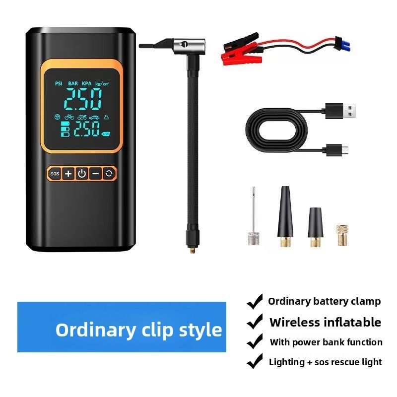 Autobatterie mit Dianbao-Reifenluftpumpe, 12 V, Notstart-Stromversorgung, Autoluftpumpe, multifunktionales Fahrzeug_voghion.com