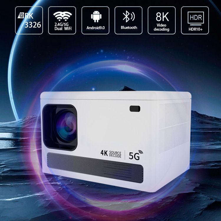 Projector Nieuw Model 720P Draagbare Thuis Binnen Mobiele Telefoon Scherm Spiegelen Smart Stereo_voghion.com