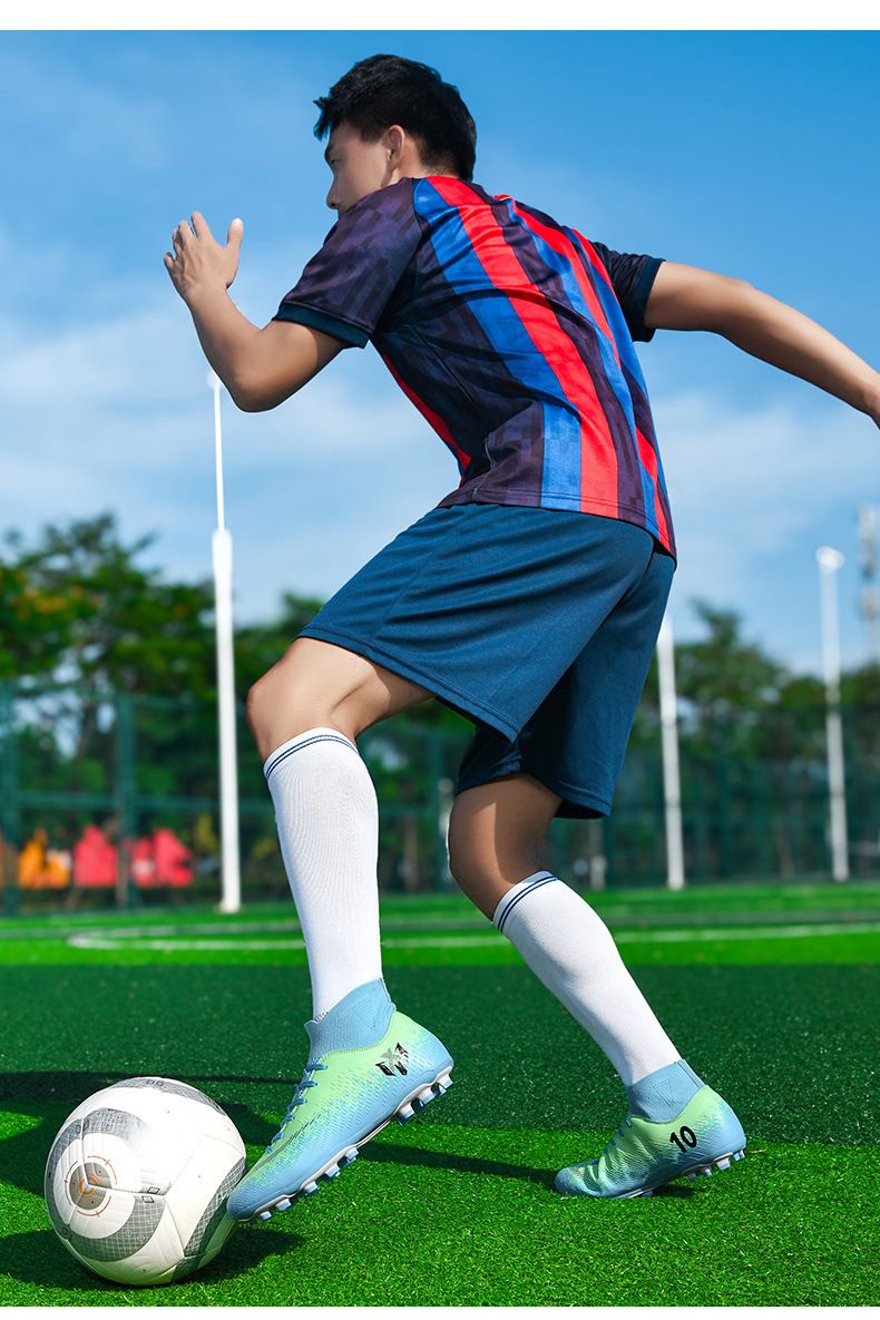 Scarpe da calcio per ragazzi e ragazze, per studenti, da gioco in erba, da allenamento, con punta lunga, FG, da ginnastica con punta schiacciata_voghion.com