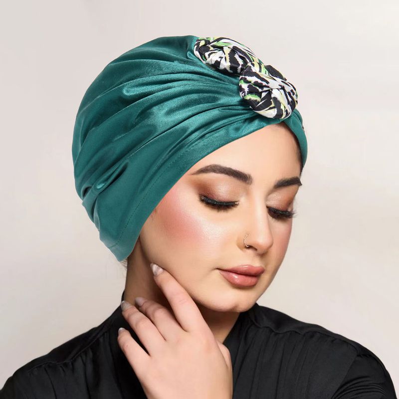 Neu Modische Muslimischen Multi-farbe Kopftuch Hut Mit Zwei Knöpfen Auf Der Stirn, frauen Vielseitig Pullover Und_voghion.com