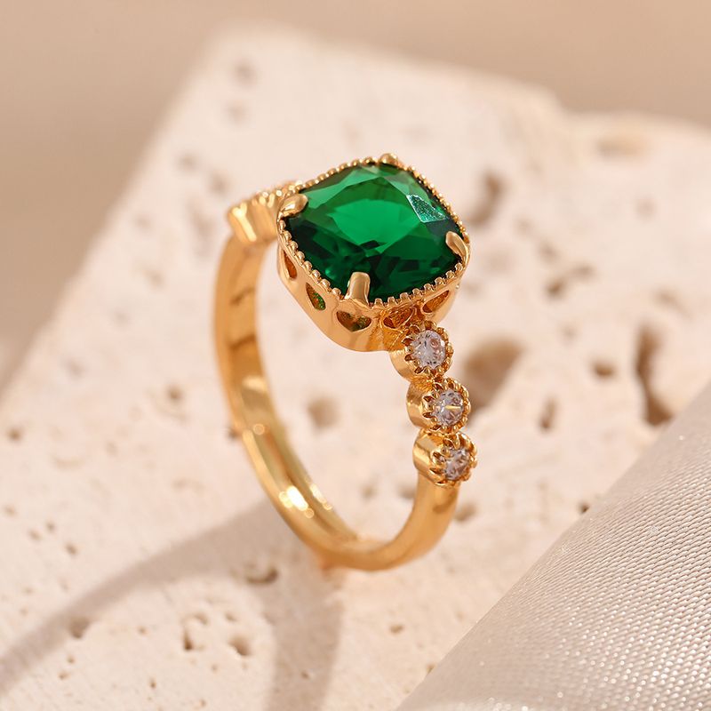 Korean Version Of New Emerald Selected Zircon Niche, Light Luxury Design, Internet Famous Ring, Personality, Versatile_voghion.com