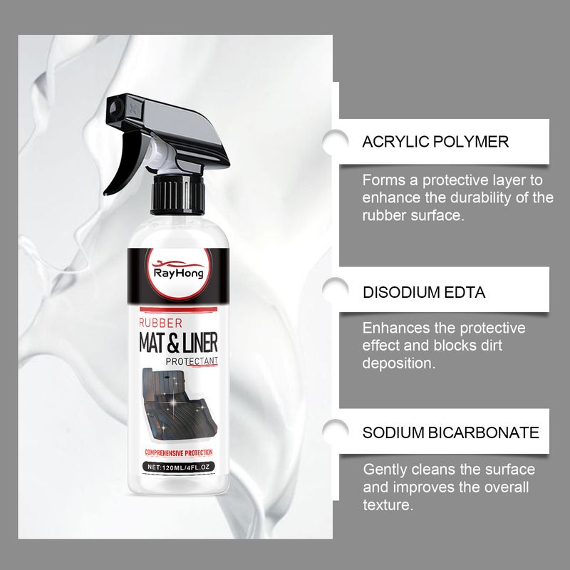 Rayhong Automotive Rubber Mat Protectant Automotive Interior Ceiling Floor Mat Degreaser Multi-Functional Foam Cleaner_voghion.com