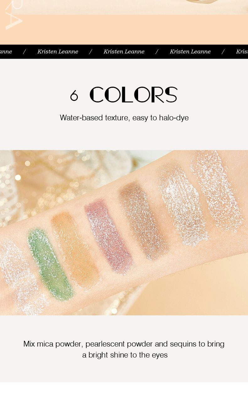 Kristen Leanne, mascara glitterato color diamante perlato più venduto_voghion.com