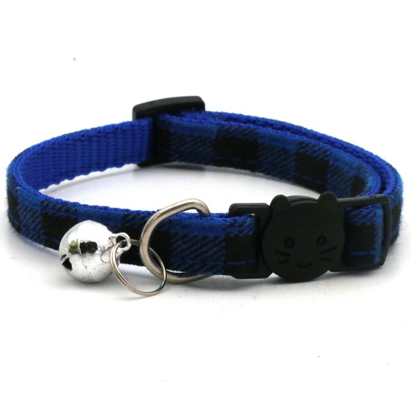 2020 British And Dog Colorful Plaid Cat Collar With Bell Pet Supplies_voghion.com