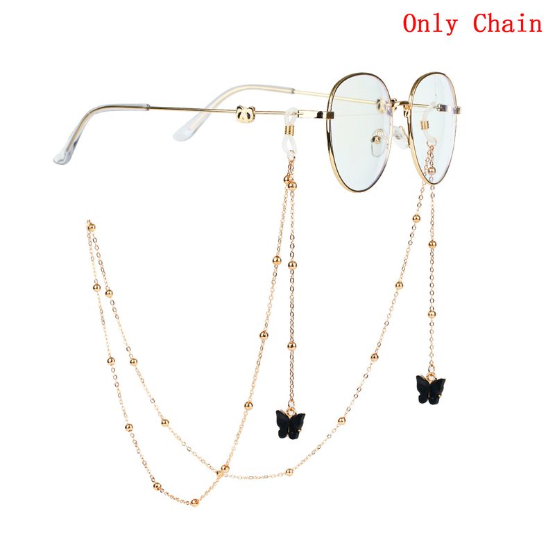 Prêt Stock 2024 NOUVEAU Tendance Papillon Pendentif Chaînes De Lunettes Lunettes De Soleil Lunettes Chaîne En Métal Porte-Cordon Lanière_voghion.com