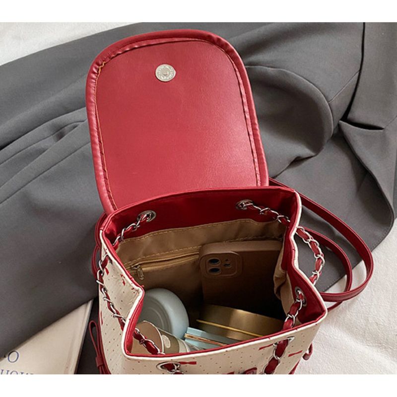 Damen 2025 Herbst/Winter Neuer Mini-Rucksack mit Schnürung und Schleife, stilvolle, vielseitige Doppel-Umhängetasche_voghion.com