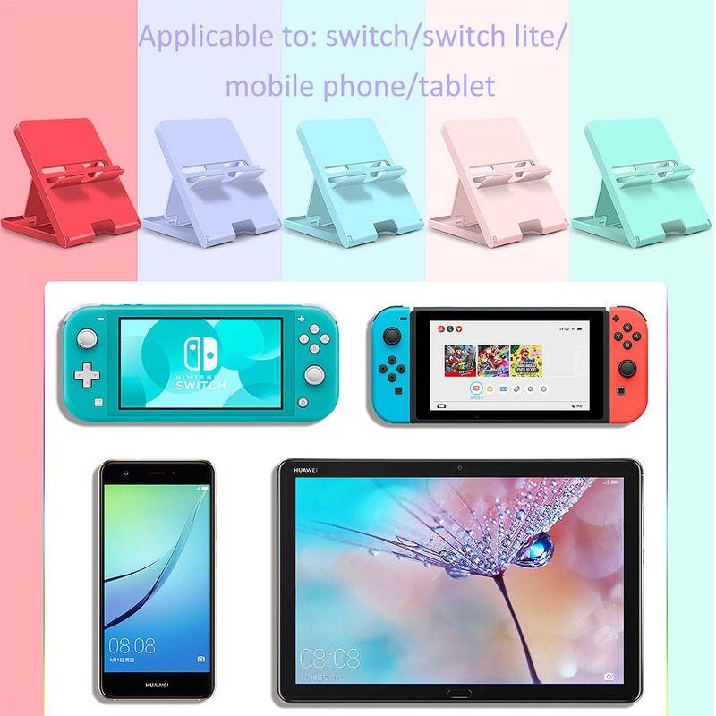 Portable Travel Accessories For Nintendo Switch Conosle Stand Mini Bracket Pink Blue Adjustable For Pad Phone Switch Lite Holder_voghion.com
