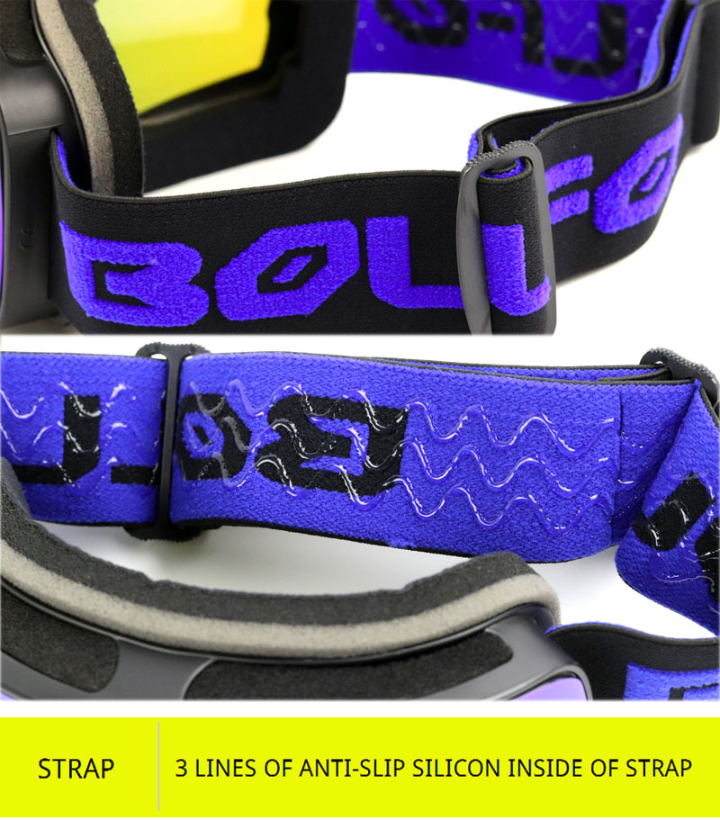 Skibril met magnetische dubbellaagse gepolariseerde lens Skiën Anti-condens UV400 Snowboardbril Heren Dames Skibril Brillenkoker_voghion.com