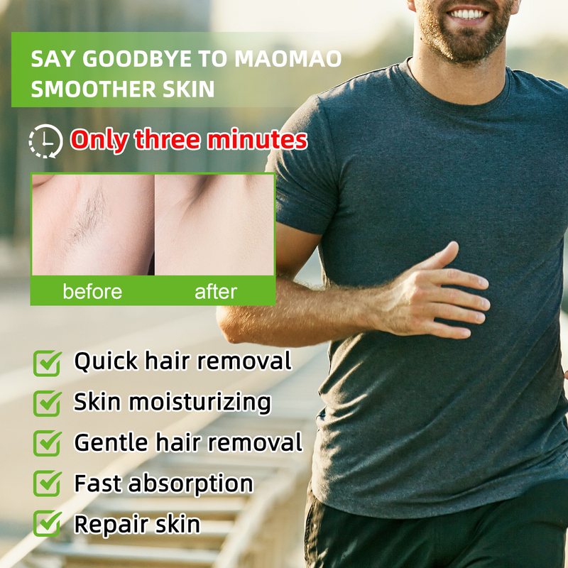 2024 Men's Hair Removal Cream is gentle non irritating, cleansing rejuvenating all over the arms, armpits, legs,_voghion.com