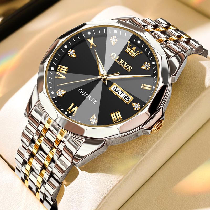 New Watch For Men Original Quartz Waterproof Male Wristwatch Gold Stainless Steel Strap High-end Luxury Man Watch Clock_voghion.com