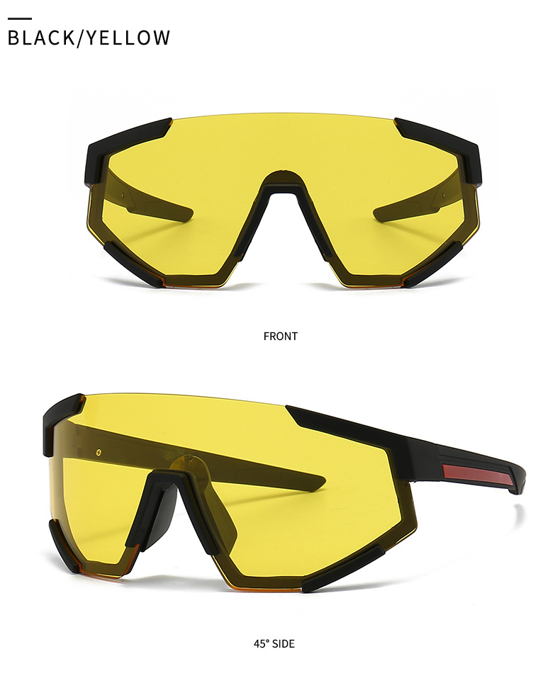 ramă ochelari de soare retro dintr-o singură piesă farmec modern lentilă închisă la modă fotografie stradală_voghion.com