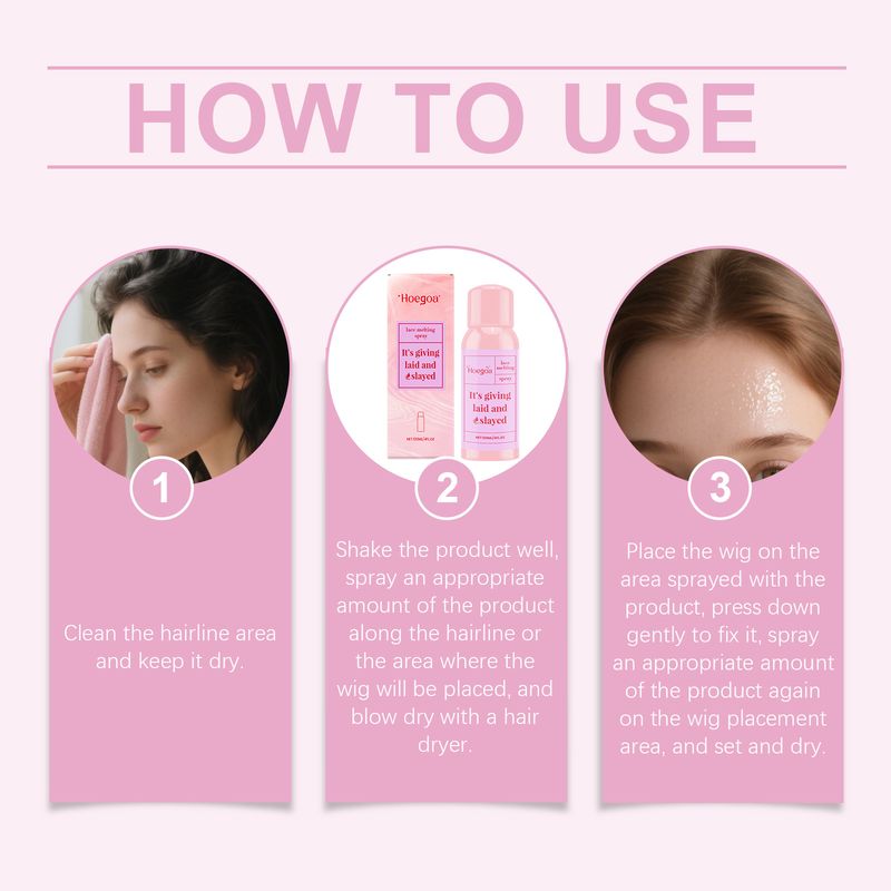 Hoegoa Adhesive Wig Lace Setting Invisible Adhesion Lightweight Refreshing Care Spray_voghion.com