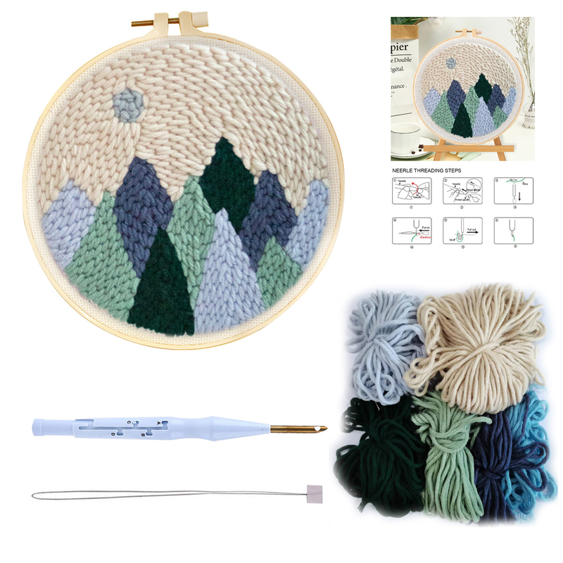 RUOPOTY DIY Bësch Broderie Kit Nadelaarbecht fir Ufänger Punch Nadel Handgemaachte Nähen Handwierk Konscht Kaddo_voghion.com