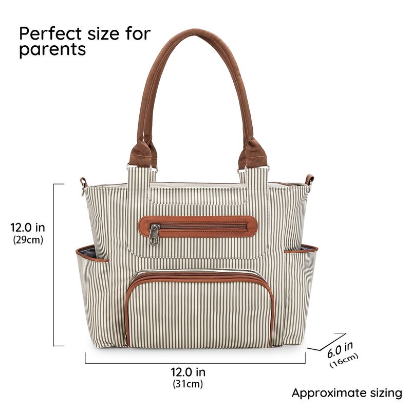 Aboutbaby Large Capacity 7-Piece Diaper Bag Set Multi-Functional Shoulder Tote With Spacious Compartments Stylish & Durable Polyester Travel Daily Use_voghion.com