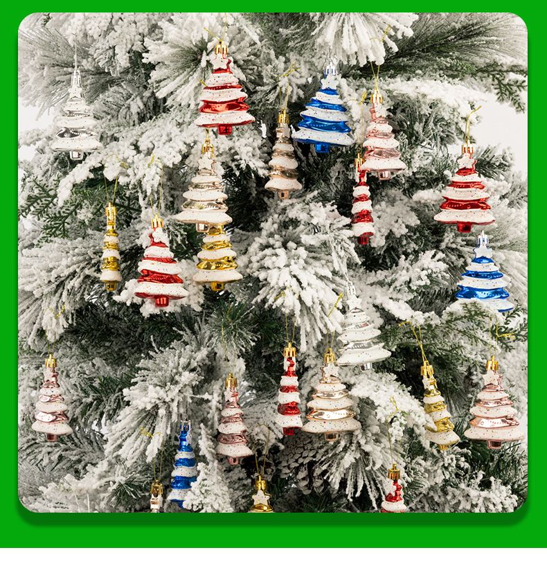 Julependellys Tårntræ Plastmalet juletræsvedhængsrekvisitter juledekoration_voghion.com