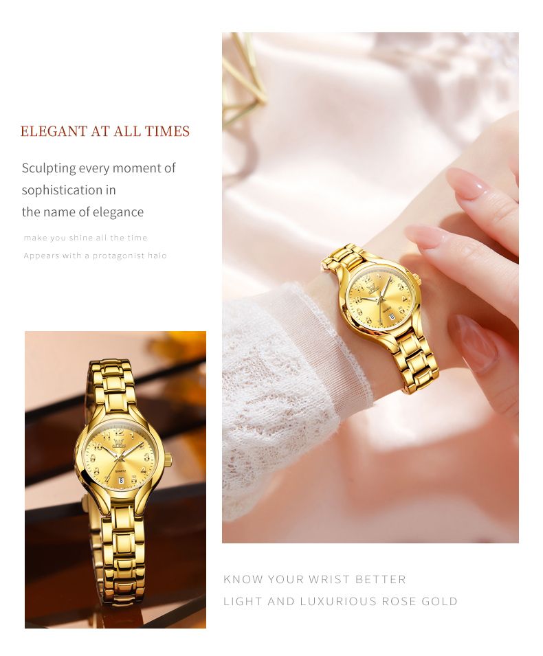 OLEVS 3650 Orologio da donna elegante, orologio al quarzo di lusso, orologio da donna con bracciale, automatico, luminoso, impermeabile e digitale, con data_voghion.com