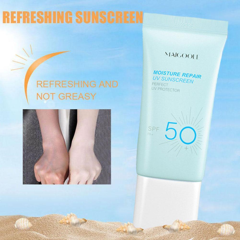 Whitening 1 Stk Solcreme Solcreme Anti-Aging Oil Control Fugtgivende Vandtæt Svedtæt SPF 50 Prevent S_voghion.com