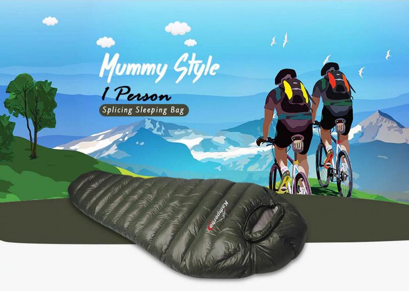 Kamperbox Kalttemperatur Winterschlafsack Daunenschlafsack Winter Camping Ausrüstung_voghion.com
