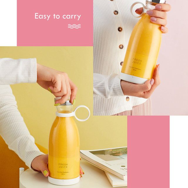 Portable Blender Fresh Juice Mixer Electric Wireless Charge Mini Fruit Mixers Juicer Cup Blender Milkshake Juice Maker Machine_voghion.com