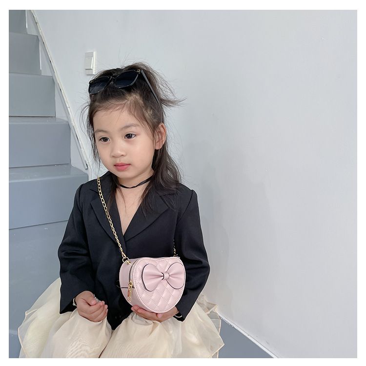 Girls children's hanging women's bow small mini zero wallet, cross bag, diagonal shoulder bag_voghion.com