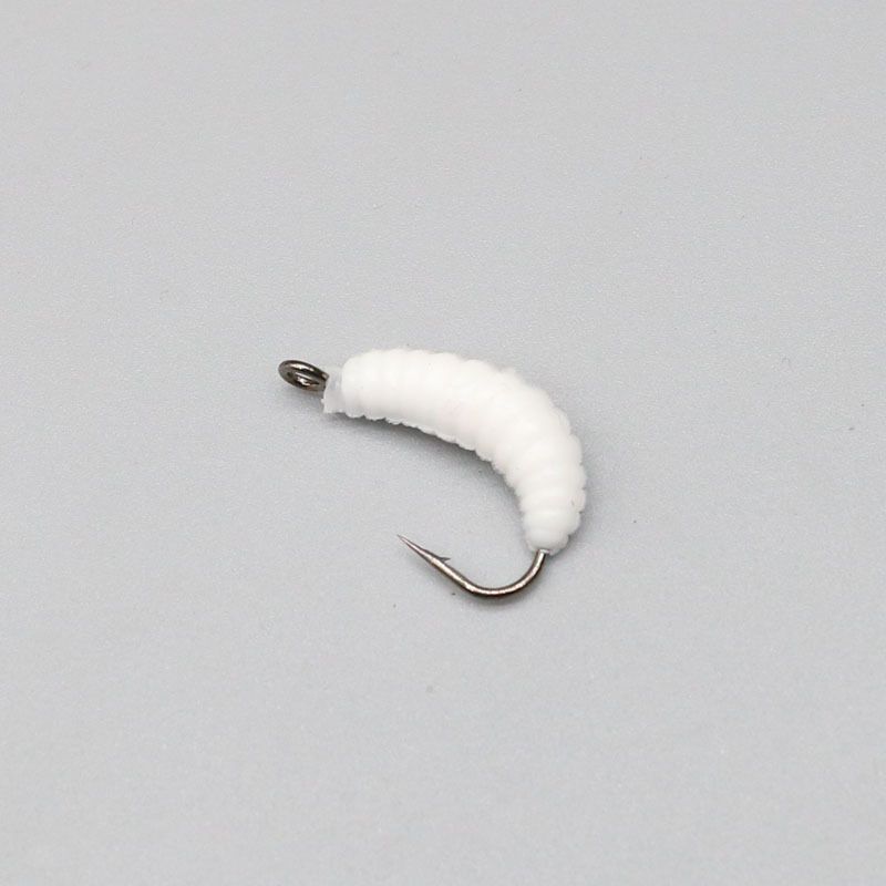 Lure With Hook Bread Worm 20mm 0.45g Bionic Hooked Maggot Soft Bait Set_voghion.com