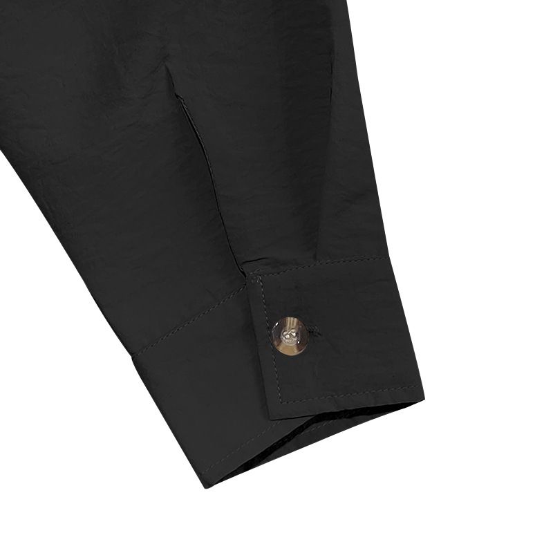 Camicia da uomo casual con colletto alto e maniche lunghe con bottoni, stampata con albero di cocco autunnale_voghion.com