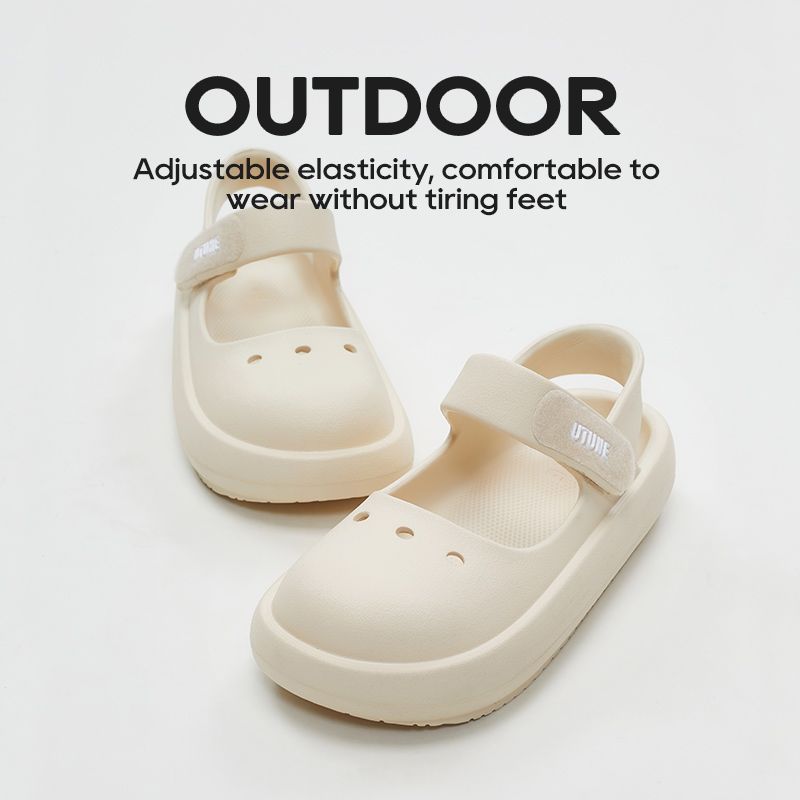 Sandali estivi da donna Mary Jane con gancio e passante, stile 2025, fai da te, con plateau, suola spessa, morbidi, scarpe da spiaggia per ragazze_voghion.com