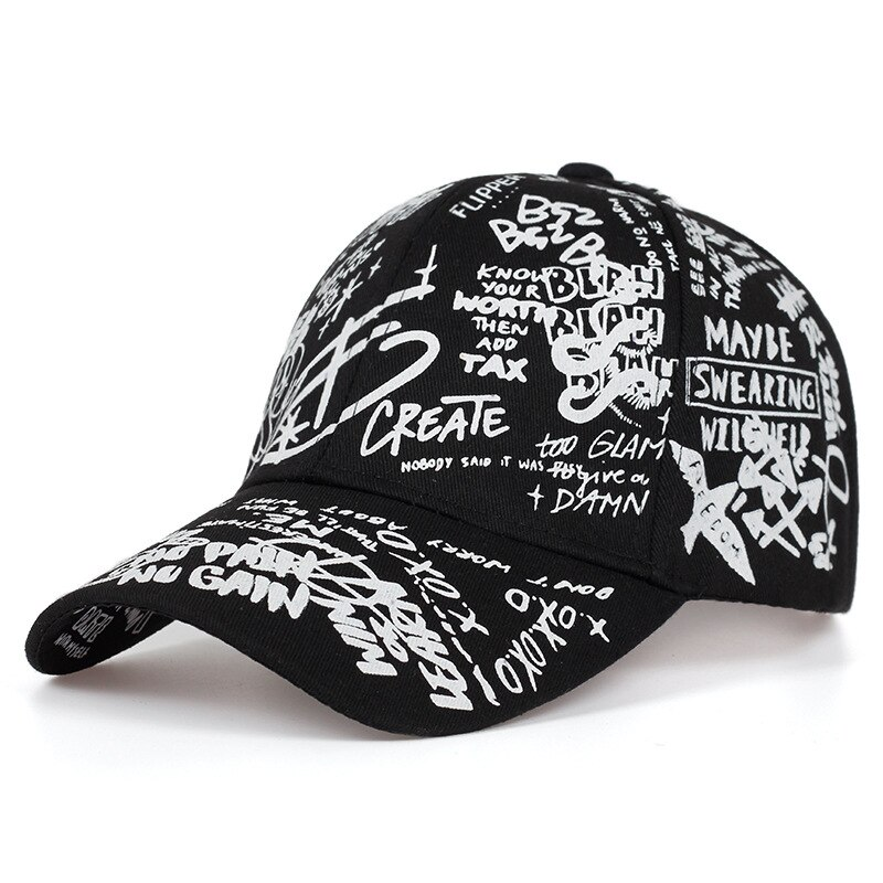 Unisex Baseballkappe mit Buchstaben-Geometrie-Druck, verstellbar, für Frühling und Herbst, für den Außenbereich, lässig, Sonnenschutzhut_voghion.com
