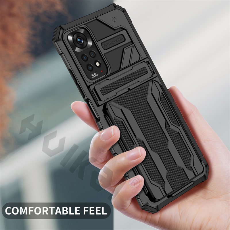 Shockproof Armor Case Fir Xiaomi Redmi Note 11S 11 10 10S 9 Pro Max 11T Poco M4 M3 X3 Pro Anti Shock KickStand Card Slot_voghion.com