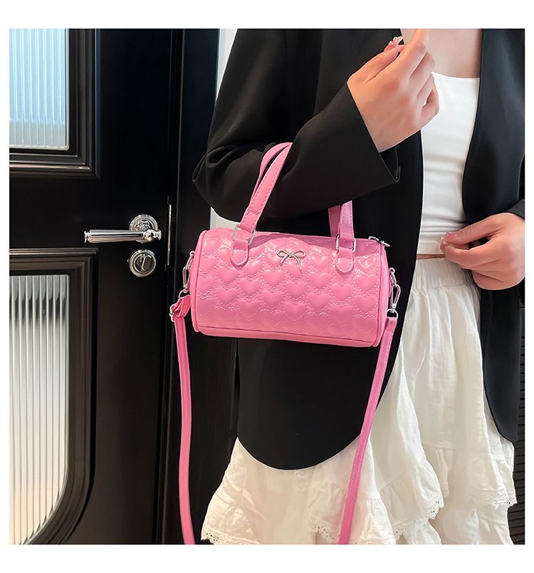 Borsa a tracolla coreana versatile da viaggio per pendolari, nuova borsa alla moda estiva 2025 con ricamo a cuore, piccola_voghion.com