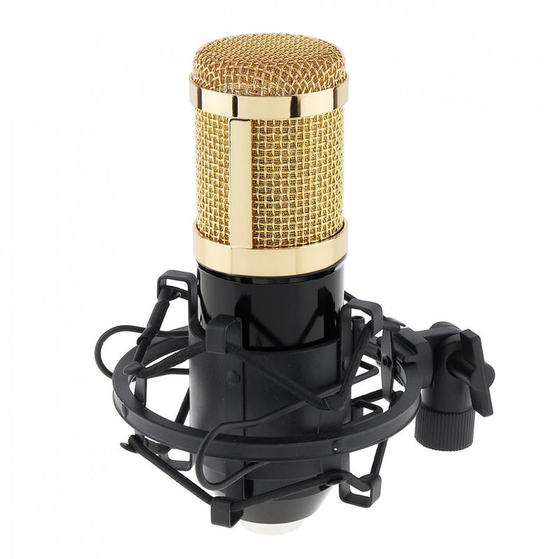 BM 800 Karaoke-mikrofoner Profesjonell kondensatormikrofon med stativarm og popfilter for datakablet studio /_voghion.com