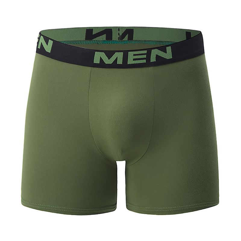Overseas Platform 7 Pieces Men's Solid Color Fashion Basic Underwear Large Size Youth Versatile Long Boxer Briefs_voghion.com
