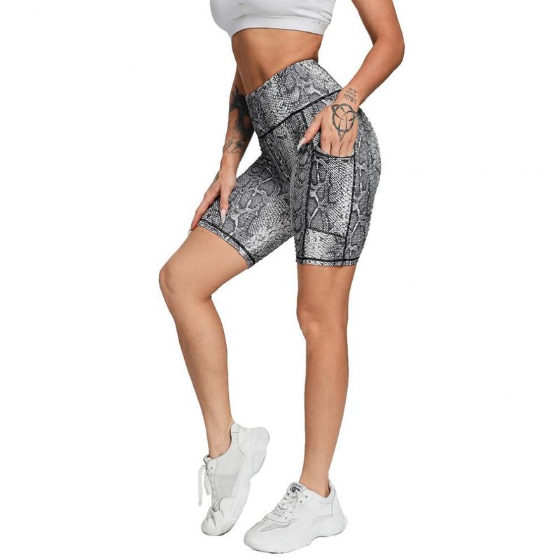 Women's yoga Pants Leopard Print Large Size Printed Pocket Slim Butt Lifting Sports Yoga Pants Leggings XY6645_voghion.com