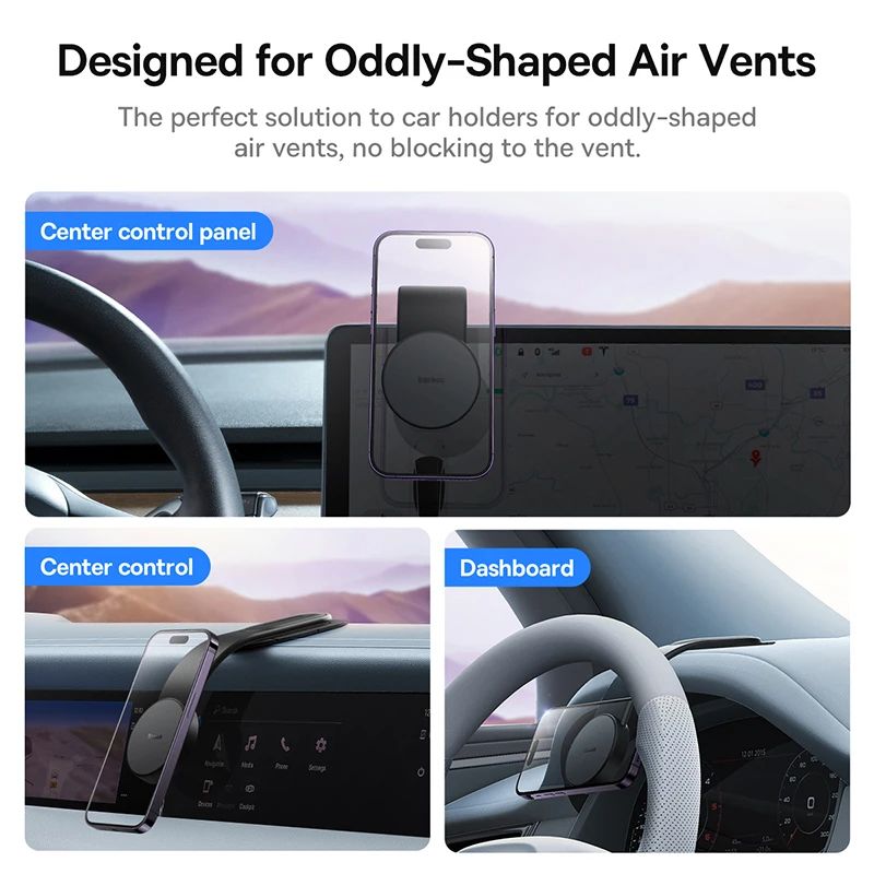 Baseus C02 Magnetic Car Phone Holder Easy Paste With Universal Compatibility For Dashborad_voghion.com