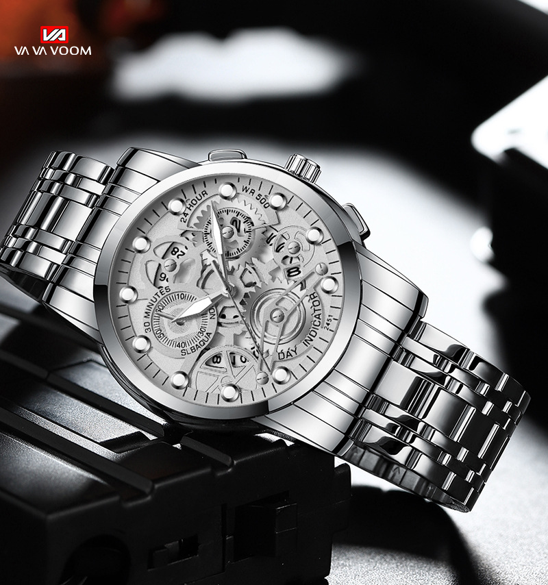 Montres à bracelet en acier pour hommes, montres étanches pour hommes_voghion.com