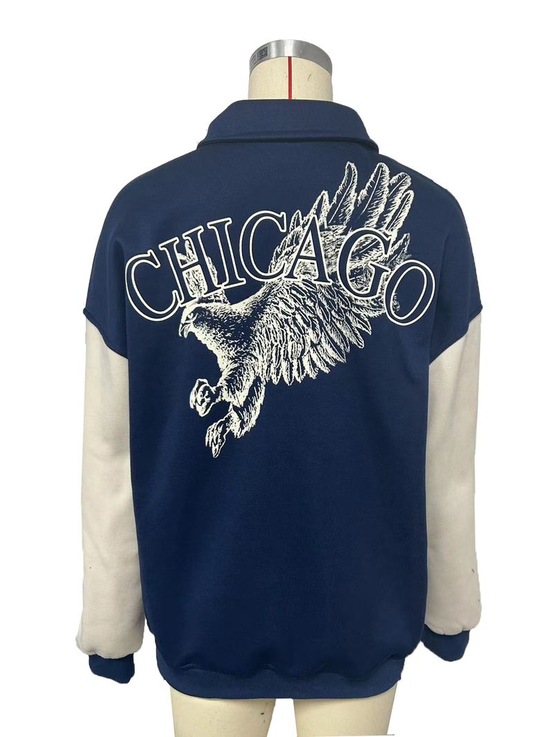 Damen-Sweatshirt, bedruckt, Strickjacke, langärmelig, Paar, Baseball-Uniform, Männer und Frauen gleich_voghion.com