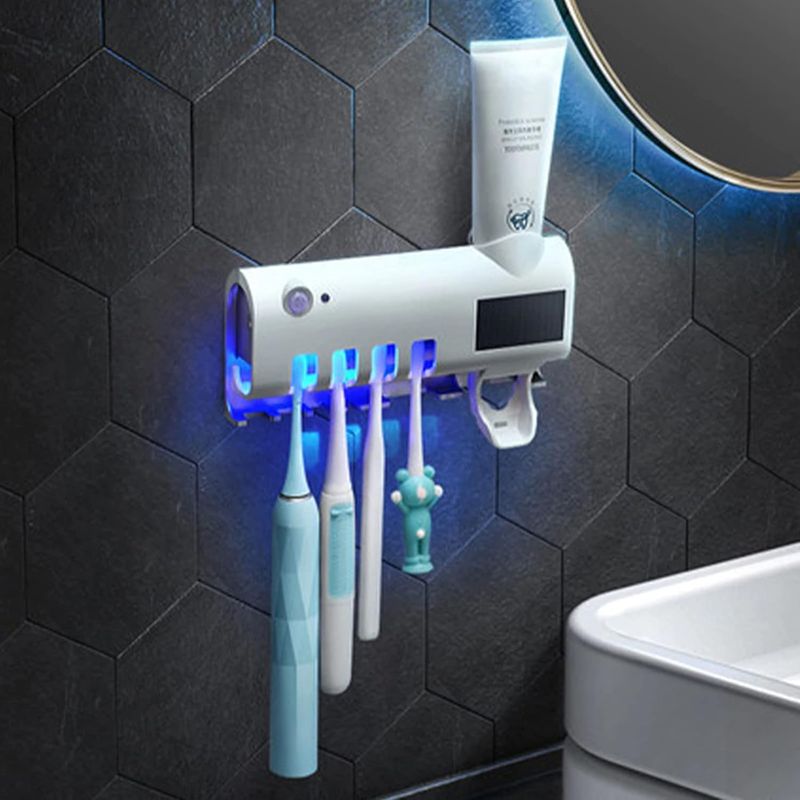 THE PERFECT PART UV Disinfector, Toothbrush Holder, Cleaning Agent, and Automatic Toothpaste Dispenser_voghion.com