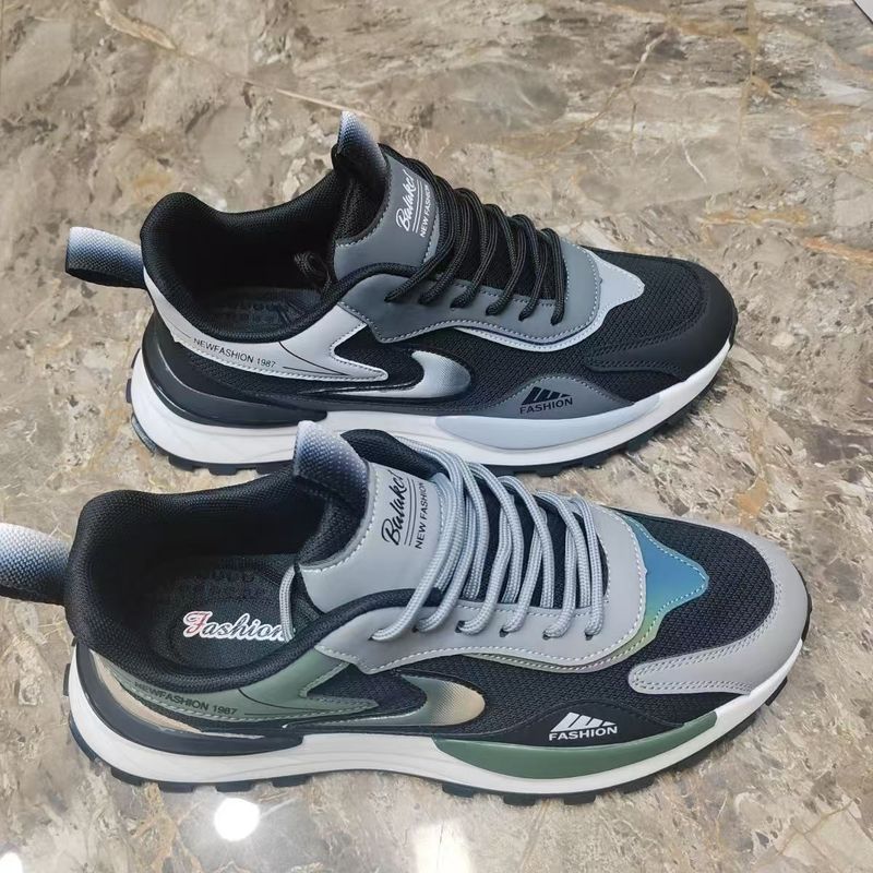 Glide Spring Fashion Versatile Wear-resistant Sports Casual Trendy Men's Mesh Travel Soft Sole Running Shoes_voghion.com