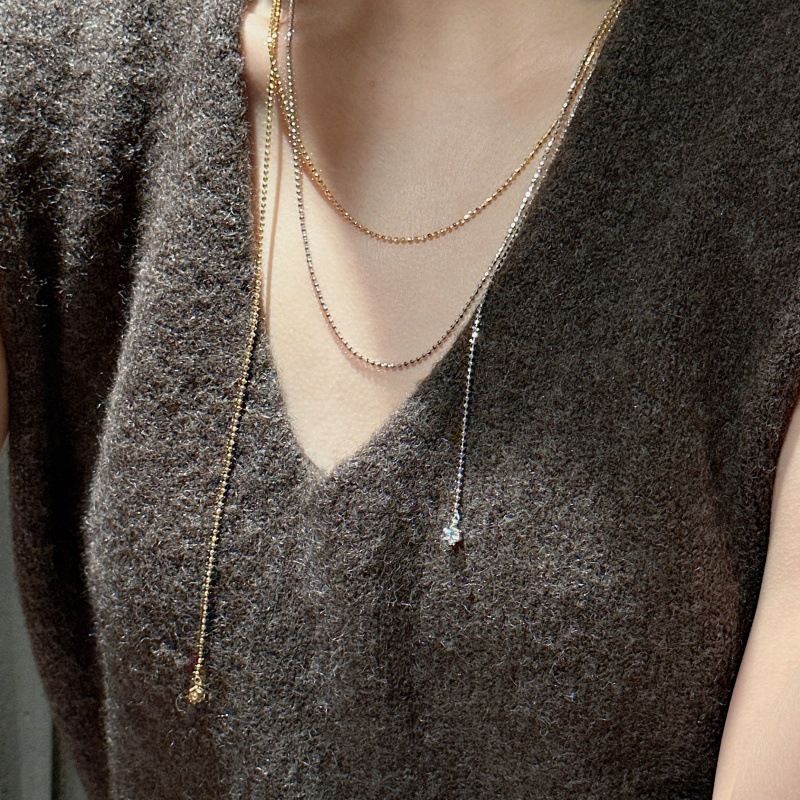 Collier long en argent sterling S925, chaîne de pull, design de niche, léger, luxueux, simple, mode médiévale, vintage_voghion.com